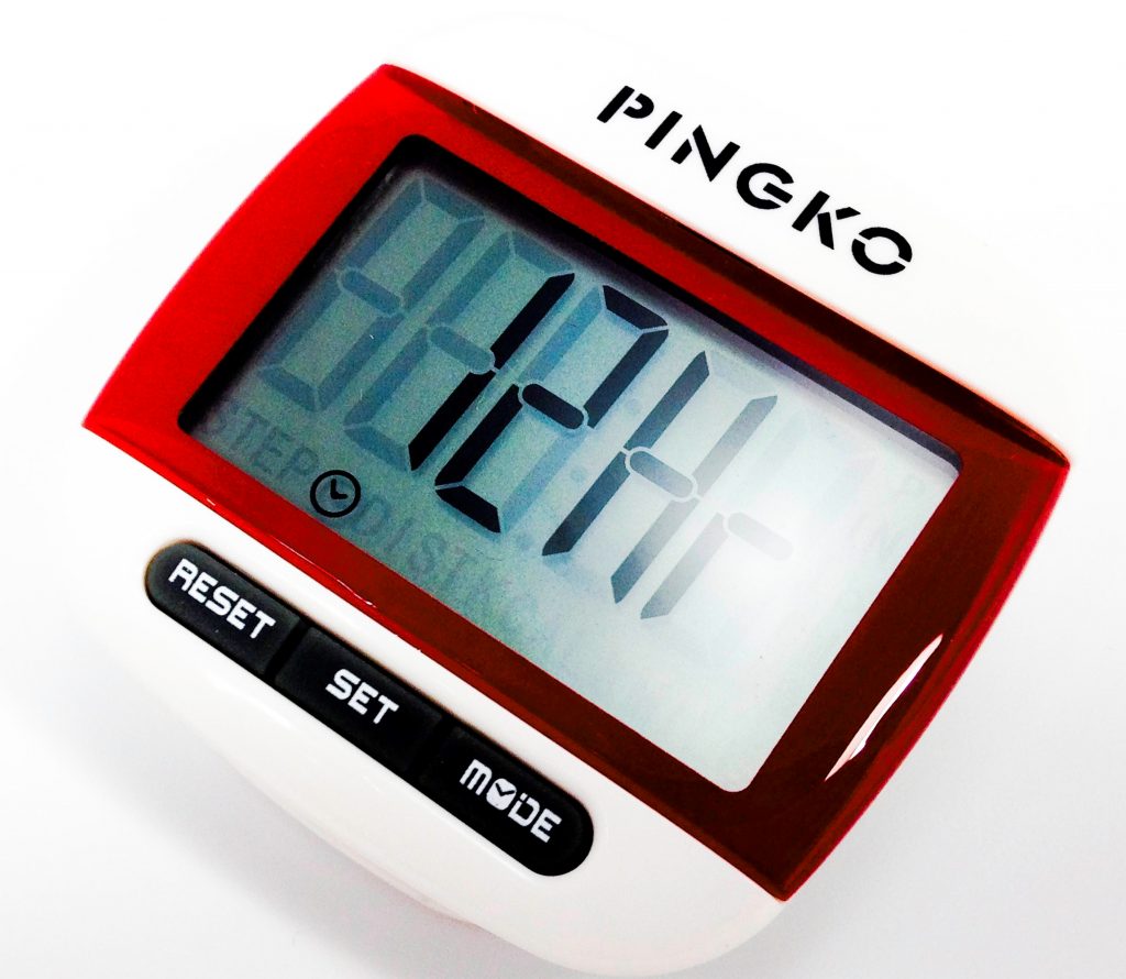 Image shows the setting screen of the PINGKO Pedometer PK-667.