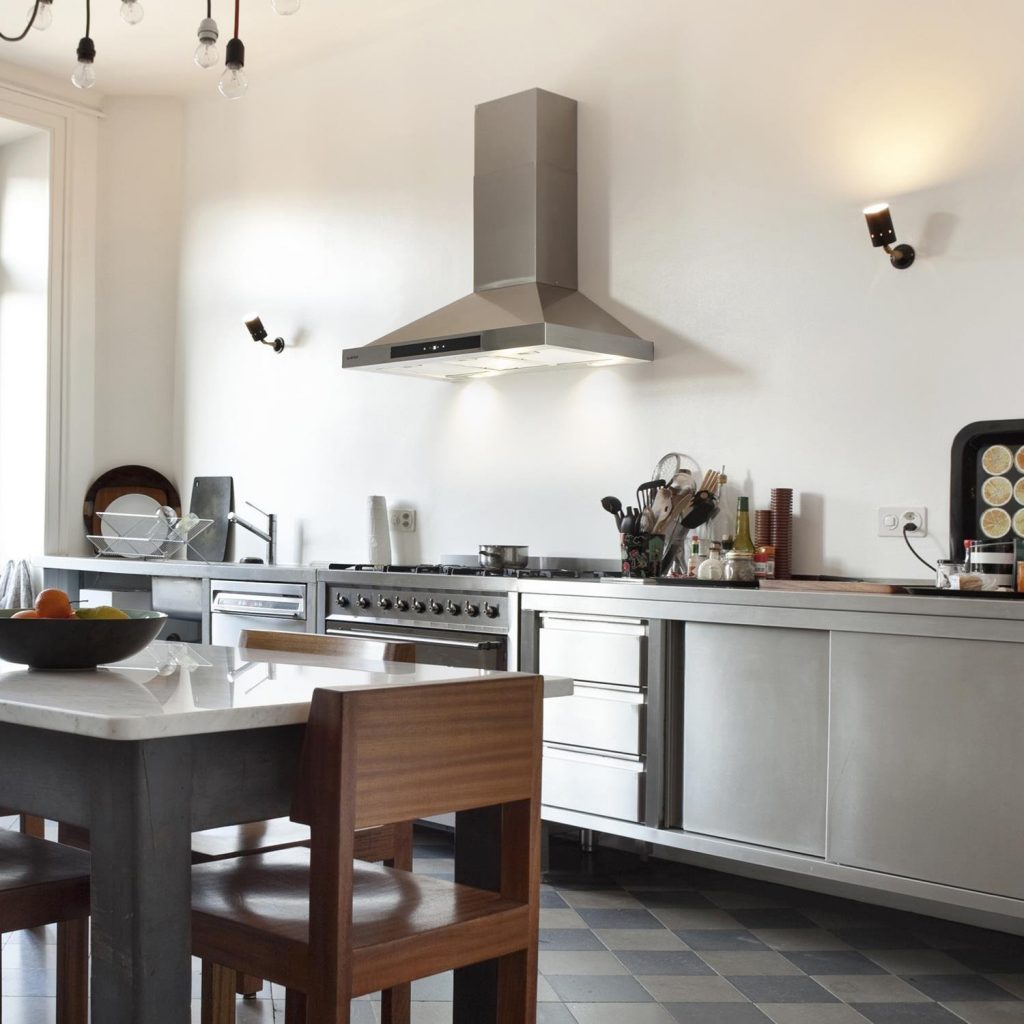 Image shows the extractor hood attached to a wall.