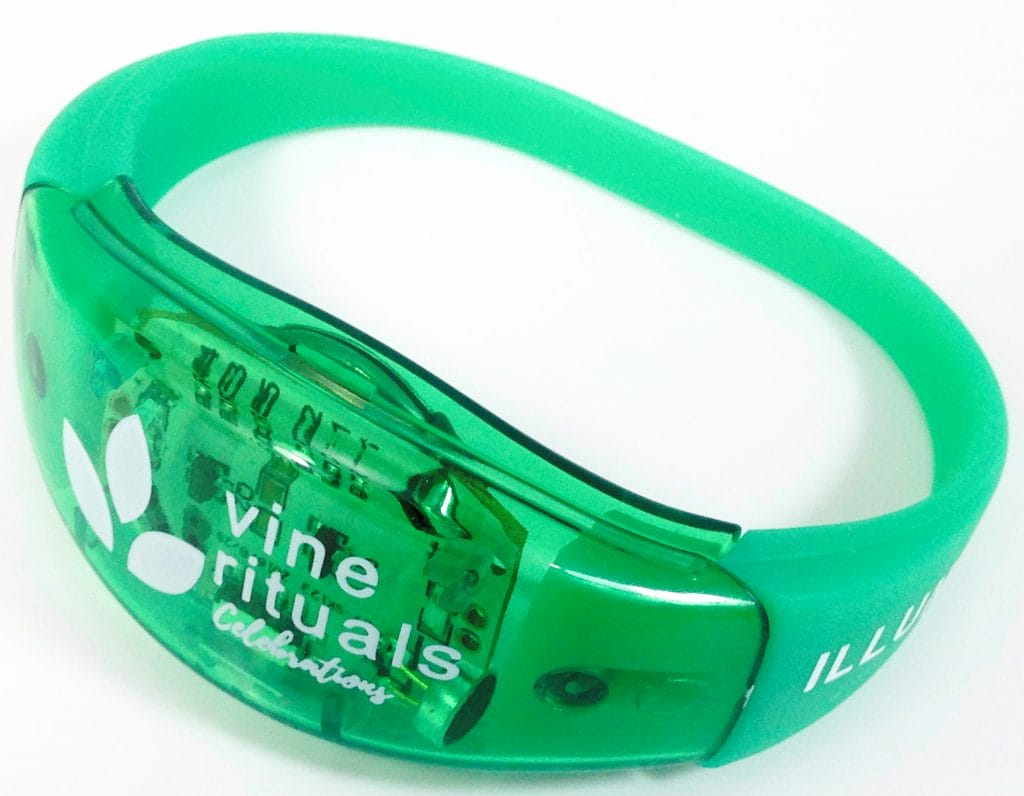 Image shows a green bracelet.