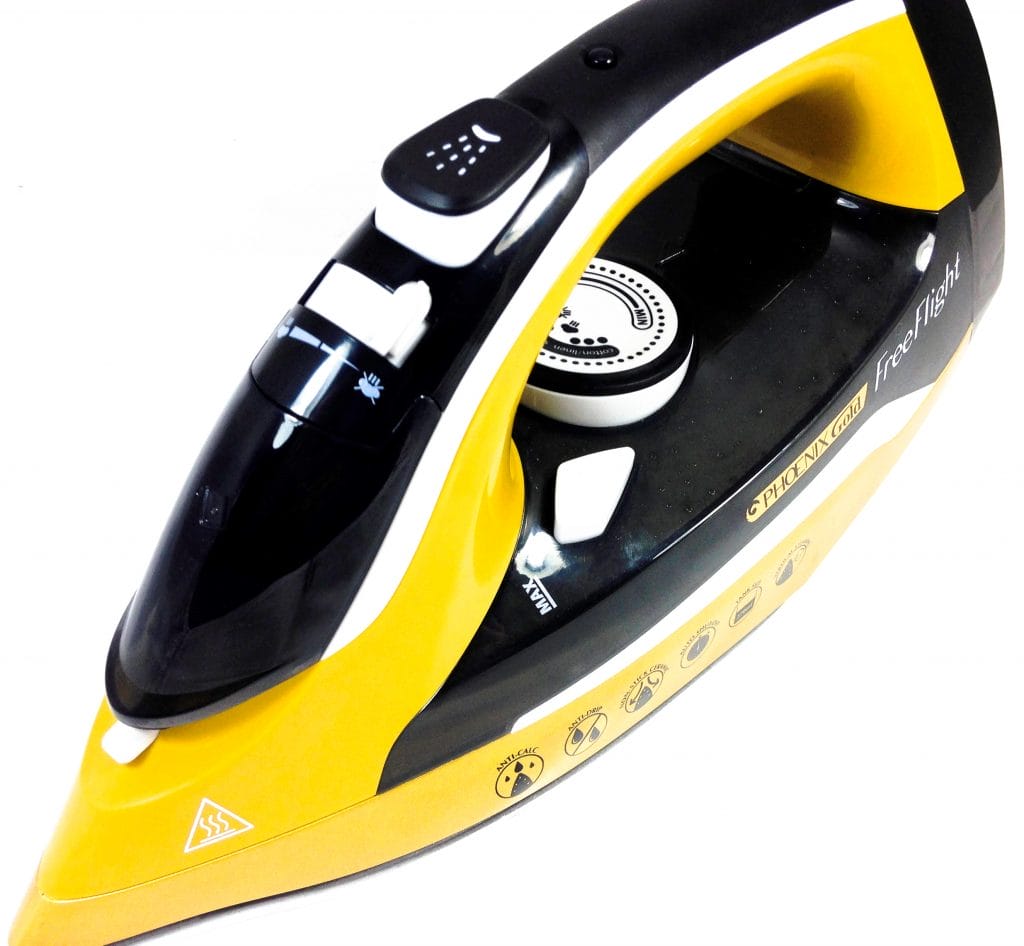 Image shows the iron at a sideways view.