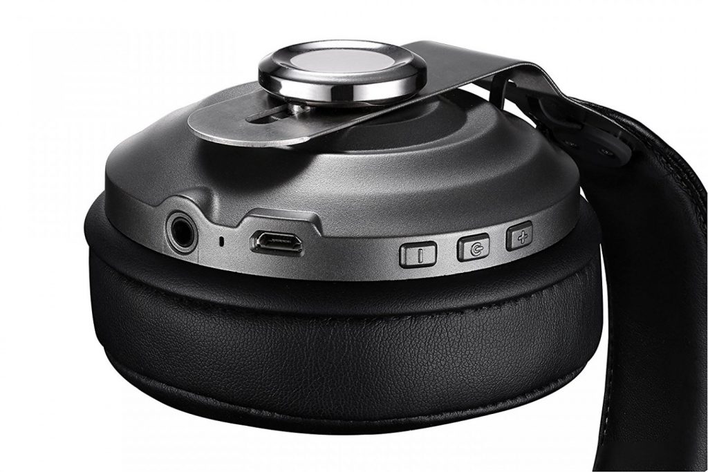 Image shows the on ear controls.