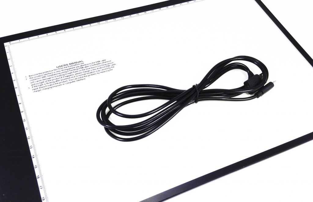 Image shows the included contents in a laid out position.