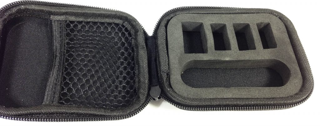 Hizek Mobile Phone Camera Lens Kit Image shows the inside of the carry case.