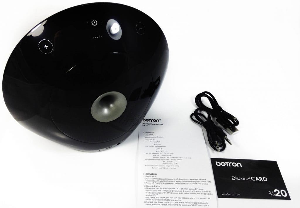 Image shows the included contents in a laid out position. 