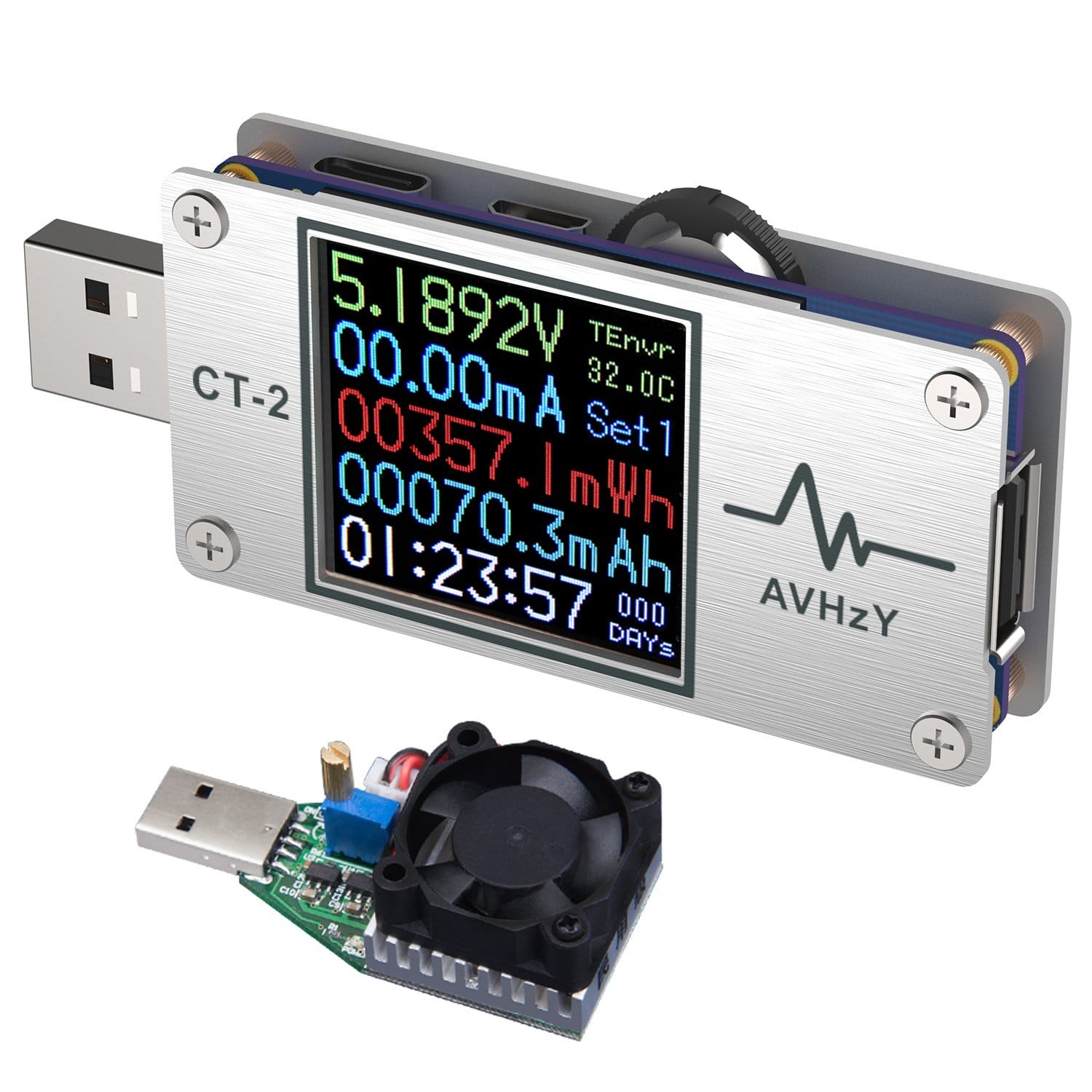 AVHzY CT-2 USB Power Meter Load Tester