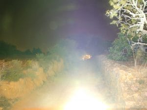 TINI Cu on turbo lighting up the dusty path