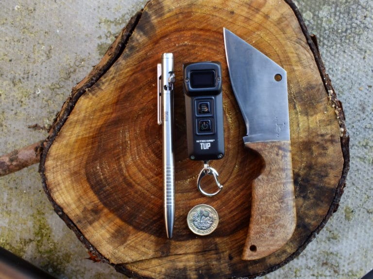 The Nitecore TUP with other EDC items