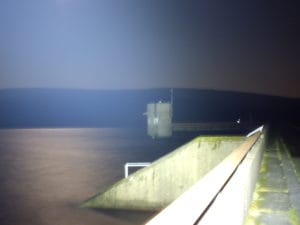 A photo of the TUP on turbo lighting up a tower