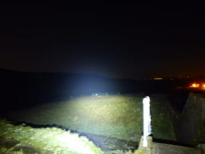 This photo slightly shows off the beam profile