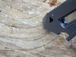 The breaker is quite effective, even with solid objects such as wood