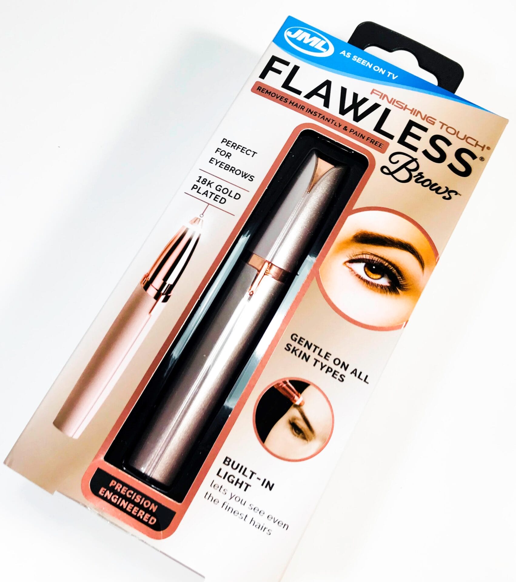 flawless brows 18k gold plated