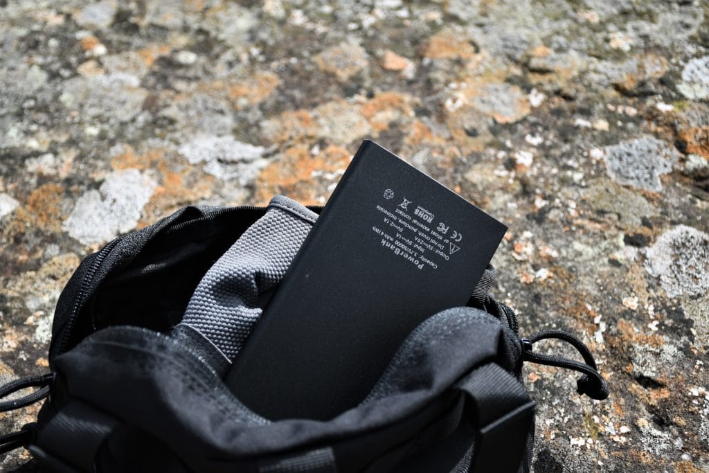 I keep my powerbank and gloves inside this section