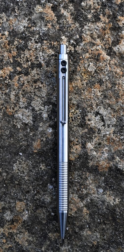 A photo of the pocket clip that is attached tot the NTP40