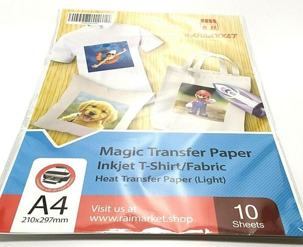 10) - Iron on Transfer Paper for Light Fabric (Magic Paper) by