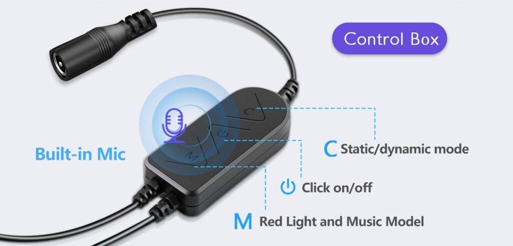 Image shows the LED strip light controller.