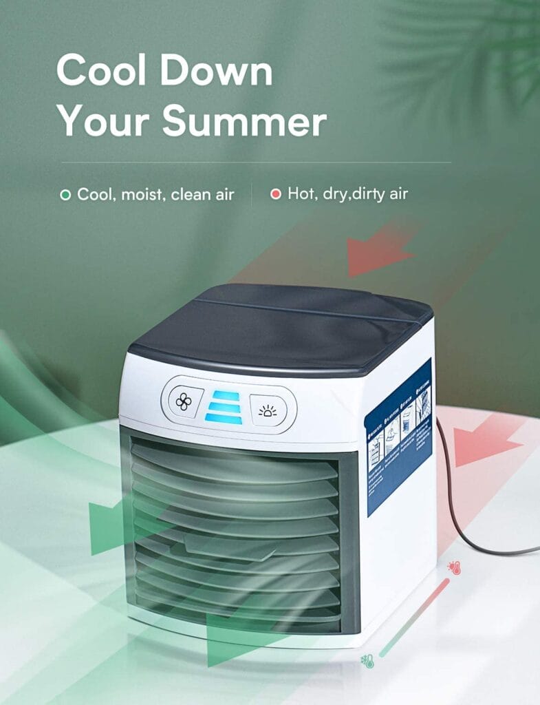 Image shows the cooler with heat direction and cooling direction.