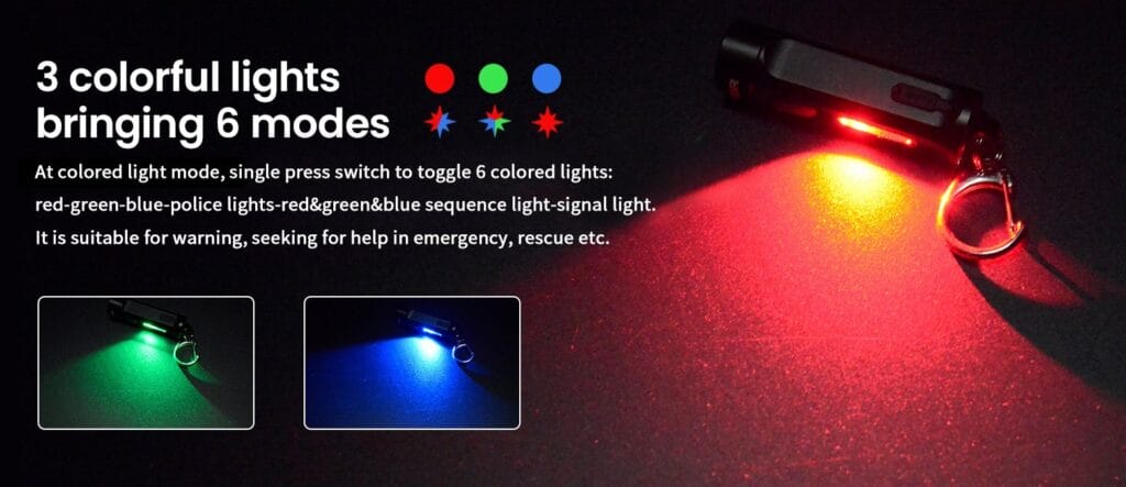 Images shows the colourful LED mode.