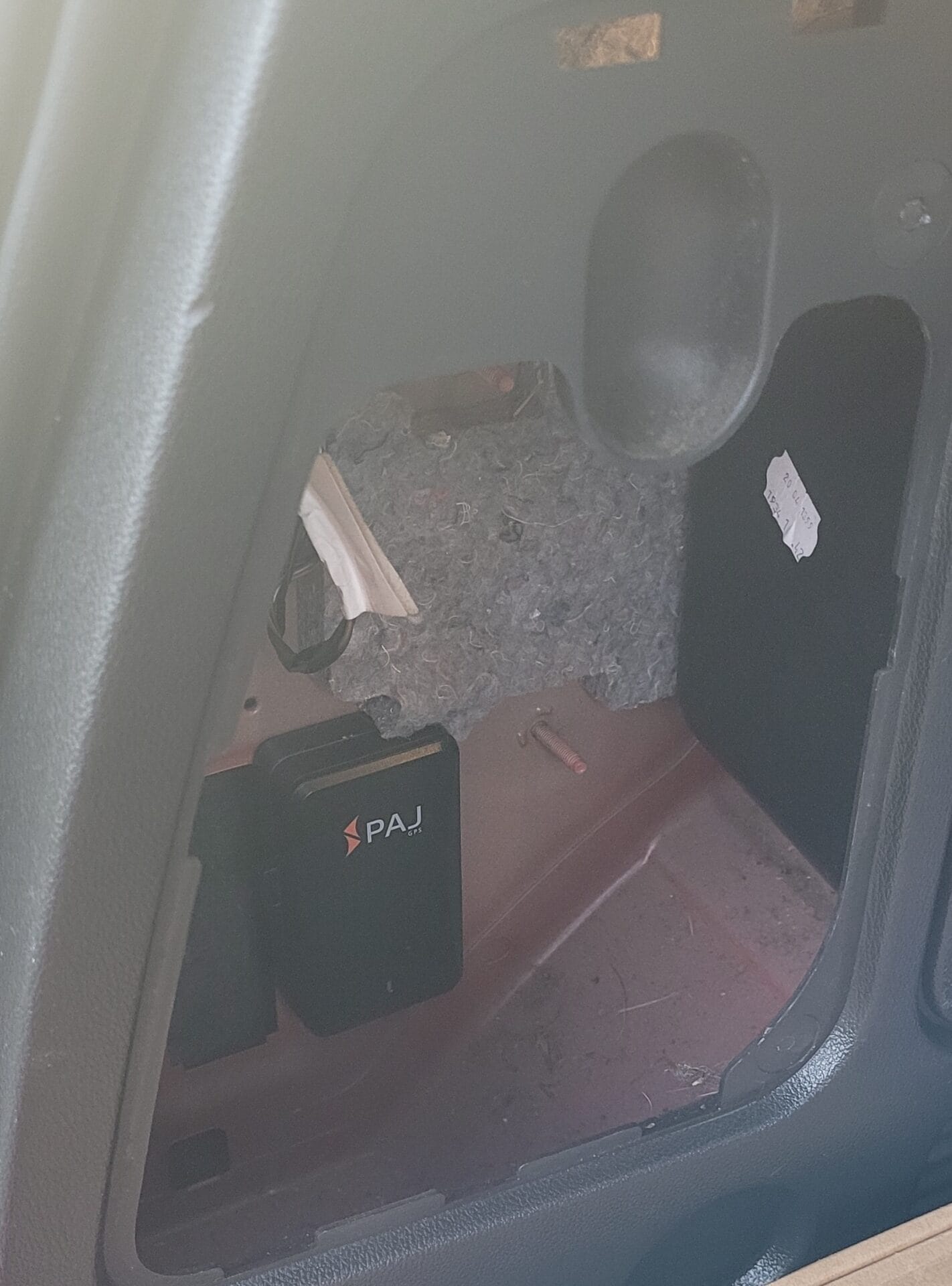 Image shows the tracker in my car.