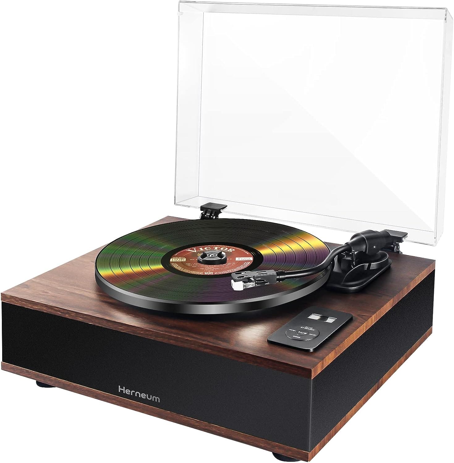 Hernido Vinyl Record Player Image shows a stock image of the record player.