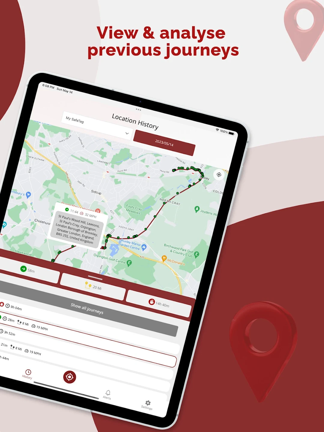 SafeTag Plug Images shows an image of vehicle movement on a map.
