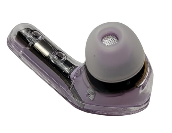 ACEFAST T8 Wireless Earbuds Image shows the earbud on it's own, laid down.