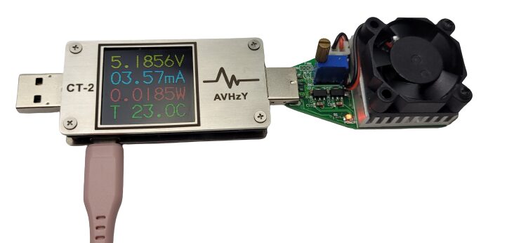 ACEFAST Powerbank Image shows a tester testing the output values of the powerbank.