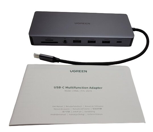 UGREEN Revodok Pro 313 Image shows the included contents in a laid out position.