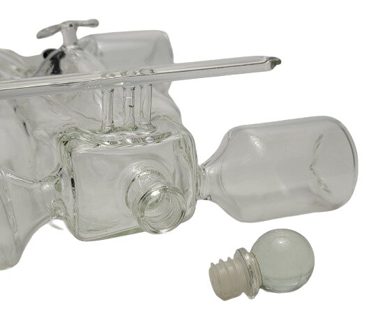 Bar Originale Racing Car Decanter Image shows the stopper removed from the decanter.