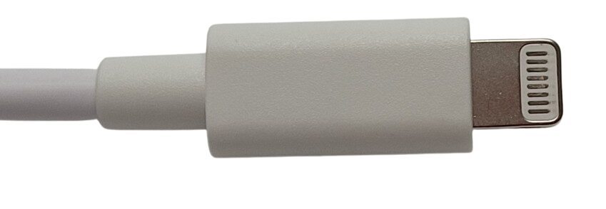 Quntis PD Fast Charger Image shows the lightning plug for iOS devices.