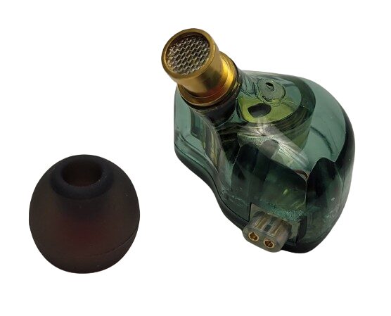 Image shows the ear tip removed from the TRN MT1 IEM's.
