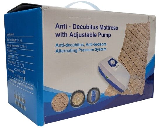 KuDiff Anti-decubitus Air Mattress Image shows the outer box of the KuDiff Anti-decubitus Air Mattress.