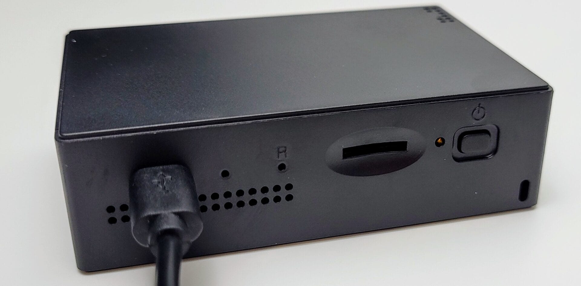 Image shows the camera on charge.