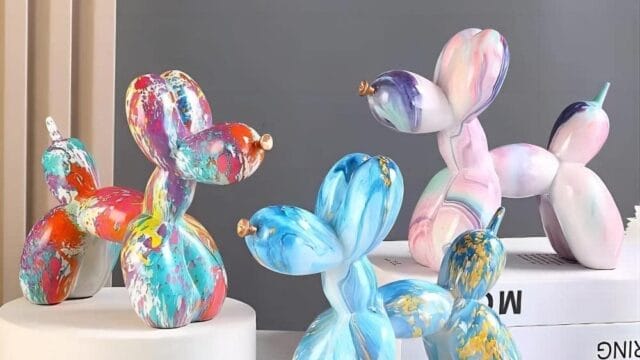ResinBalloonDogColourfulAnimalOrnamentsShelfDecorations_1-1