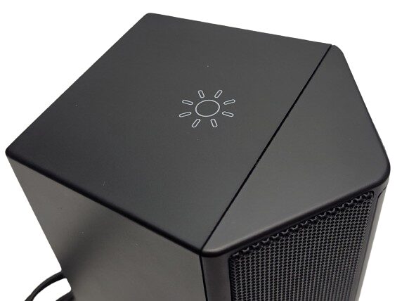 FIFINE Ampligame A20 Gaming Speakers Image shows the touch sensitive control button.