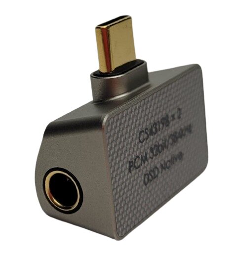 ddHiFi TC44Pro USB-C DAC Image shows the back and USB-C port.