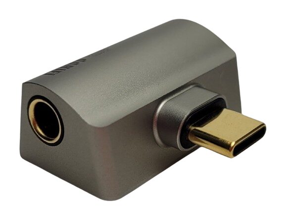 ddHiFi TC44Pro USB-C DAC Image shows a sideway view of the ddHiFi TC44Pro USB-C DAC.