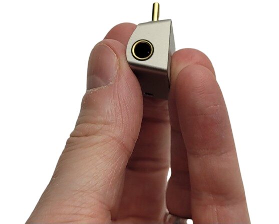 ddHiFi TC44Pro USB-C DAC Image shows the 4.4mm port of the ddHiFi TC44Pro USB-C DAC.