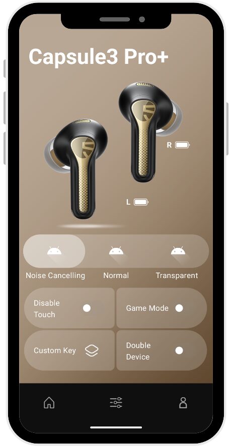 Image shows the screenshot for the SoundPEATS Capsule3 Pro+.