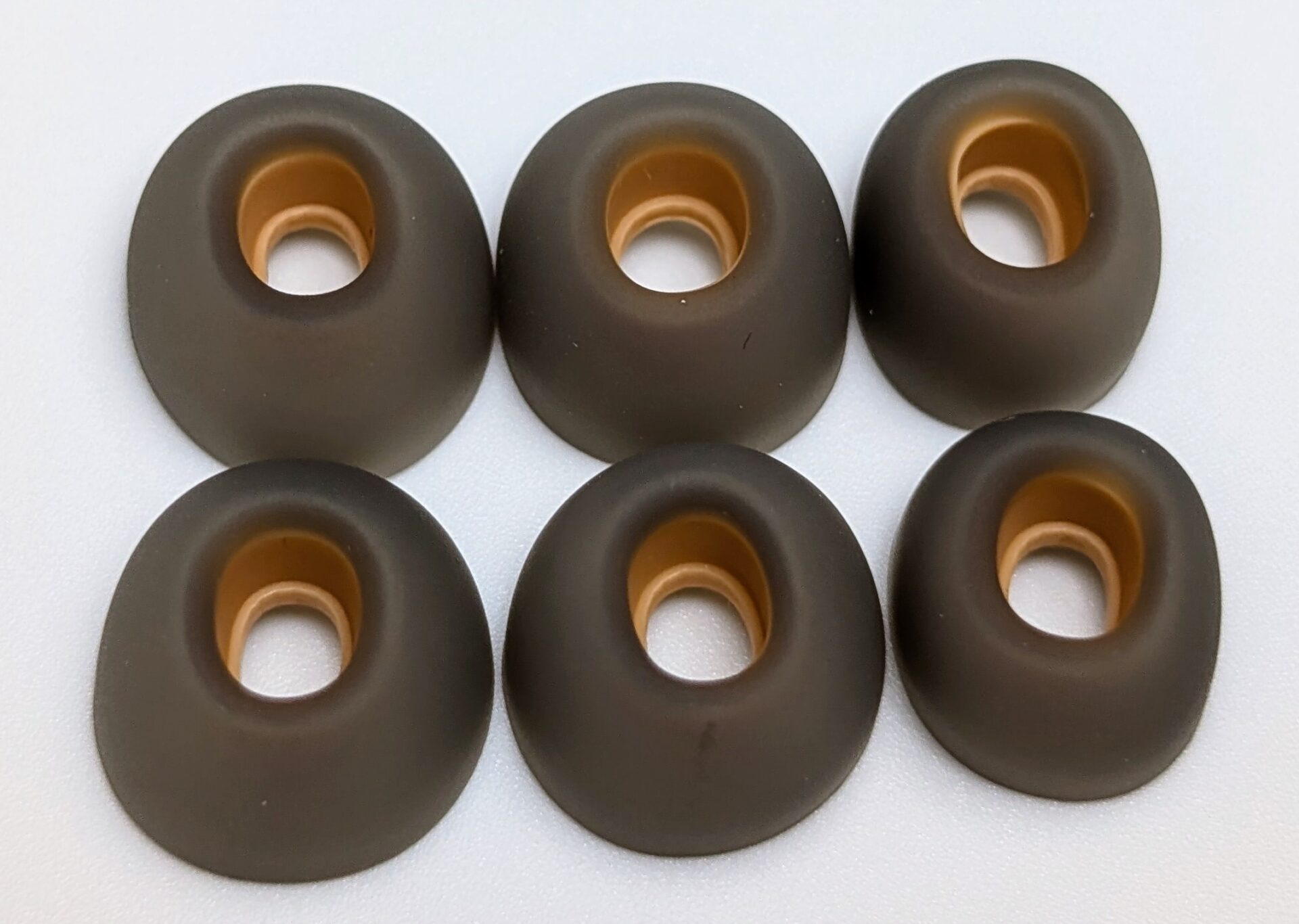 Image shows the silicone ear tips in a laid out position.