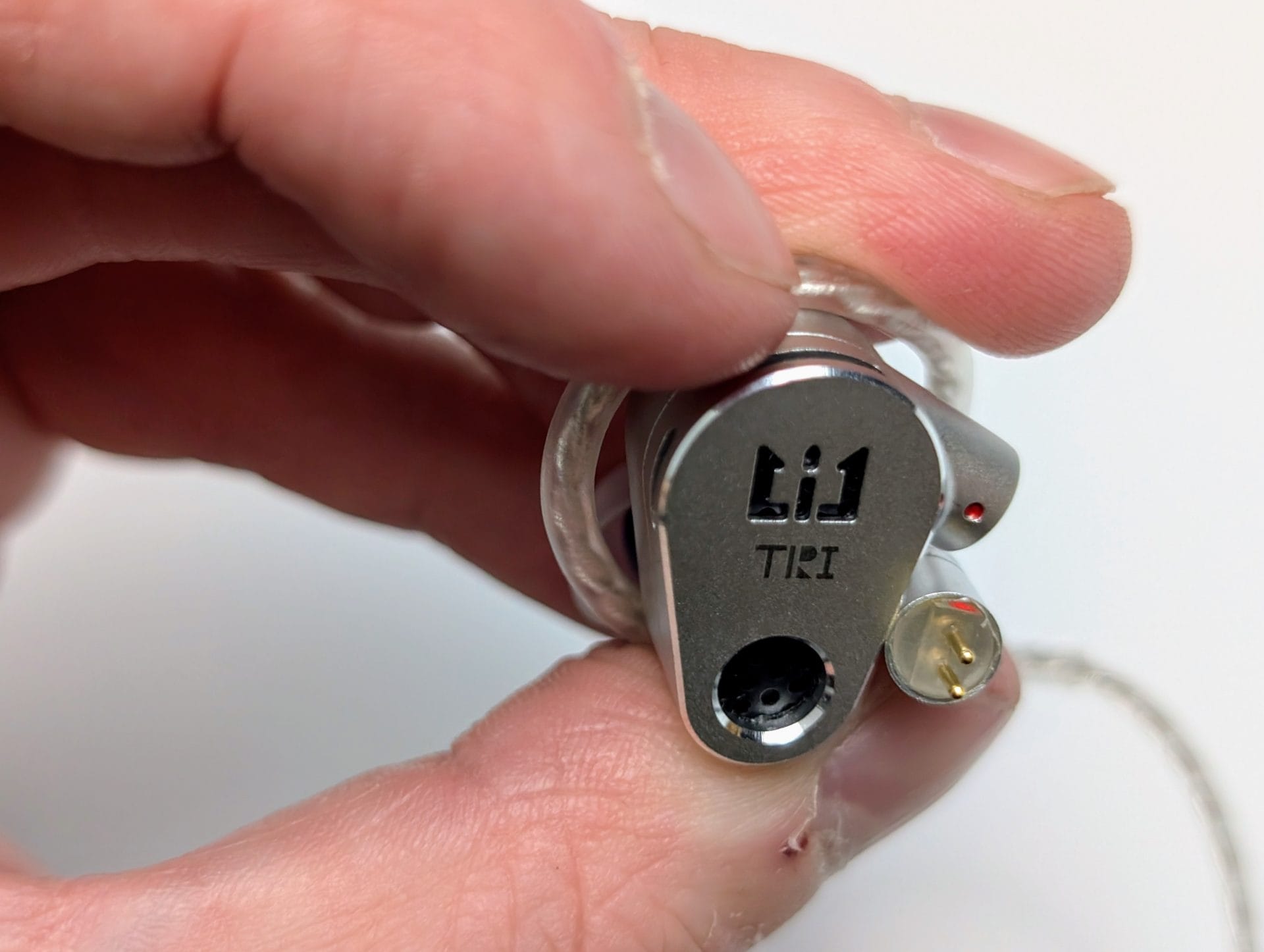 Image shows an IEM next to the cable.
